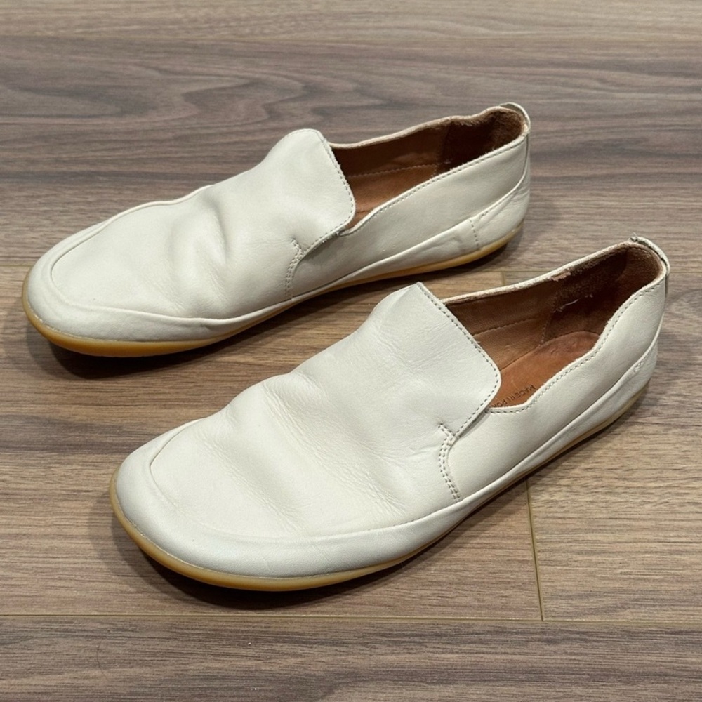 Vivo Barefoot Opanka II Shoes Leather Slip-Ons in White Size 7.5